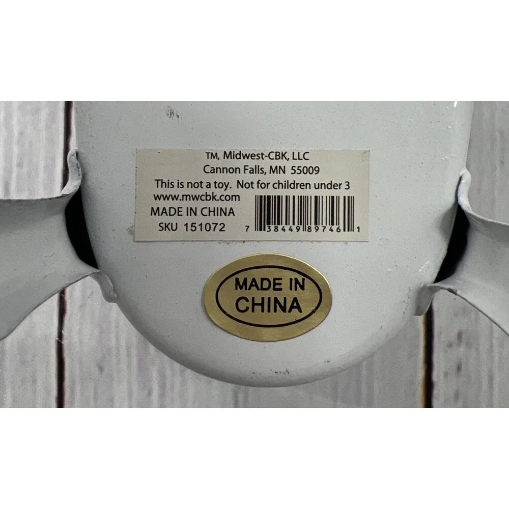 White Bathtub Enamelware Soap or Scrubby‎ Sponge Holder 5.5 Inches Farmhouse